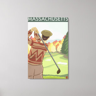 MassachusettsGolfszene Leinwanddruck