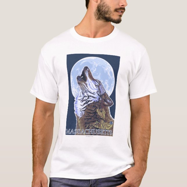 MassachusettsHowling Wolf T-Shirt (Vorderseite)