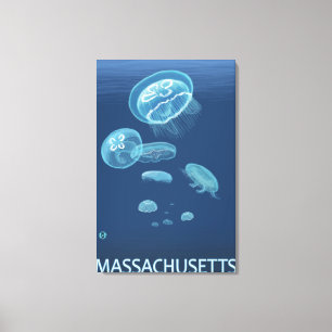 MassachusettsJellyfish Szene Leinwanddruck