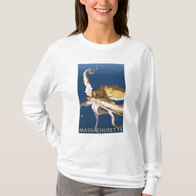 MassachusettsOctopus Szene T-Shirt (Vorderseite)