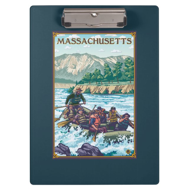 MassachusettsRiver, das Szene flößt Klemmbrett (Vorderseite)