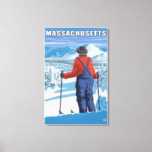 MassachusettsSkier bewundern Ansicht Leinwanddruck