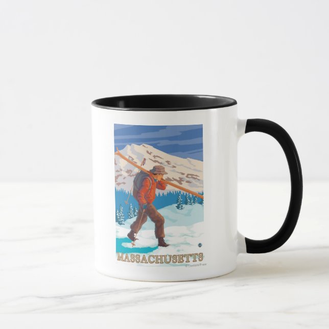 MassachusettsSkier Carry Skis Tasse (Rechts)