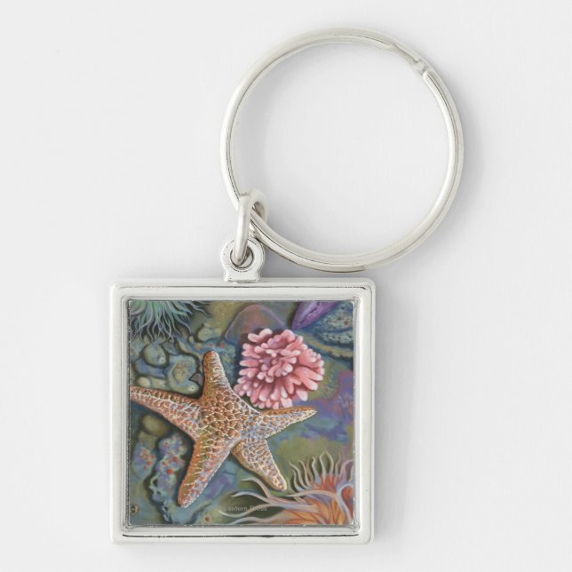 MassachusettsTidepool Scene Schlüsselanhänger (Vorne)