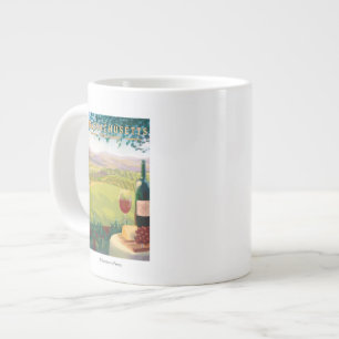 MassachusettsWine Land-Szene Jumbo-Tasse