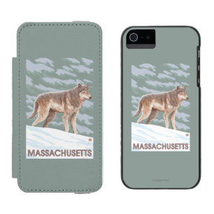 MassachusettsWolf Szene Incipio Watson™ iPhone 5 Geldbörsen Hülle