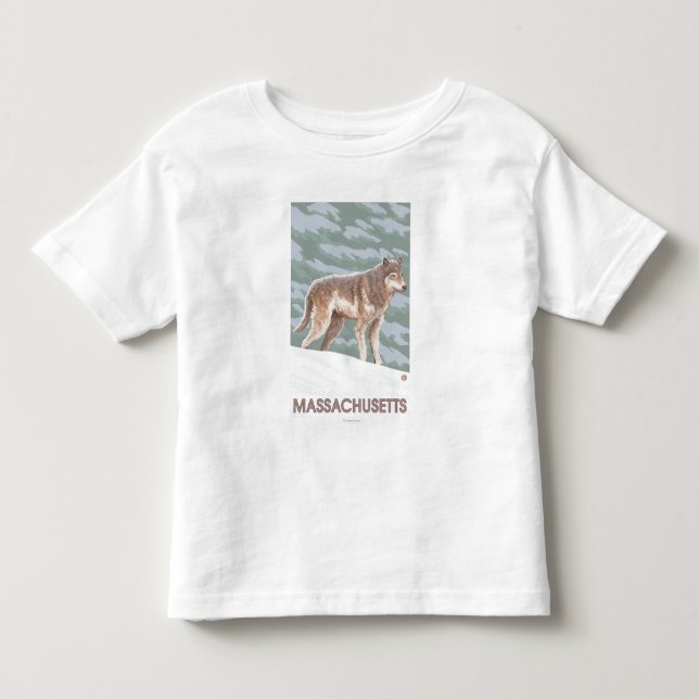 MassachusettsWolf Szene Kleinkind T-shirt (Vorderseite)
