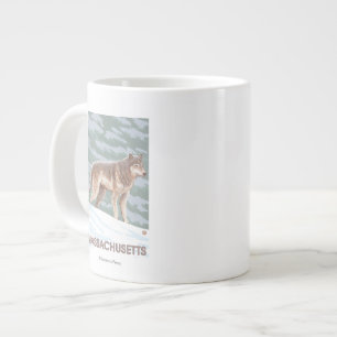 MassachusettsWolfszene Jumbo-Tasse