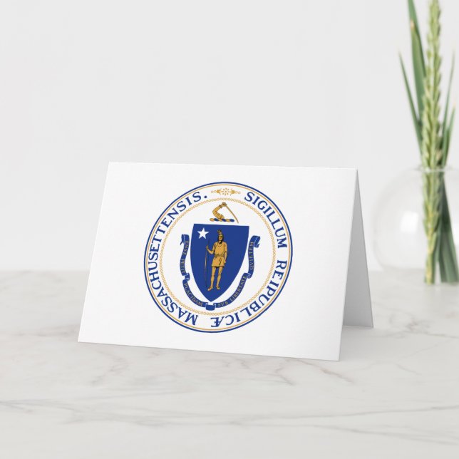 Massachusite Seal, Seal of Massachusetts Karte (Vorderseite)