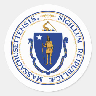 Massachusite Siegel, Siegel von Massachusetts Aufk Runder Aufkleber