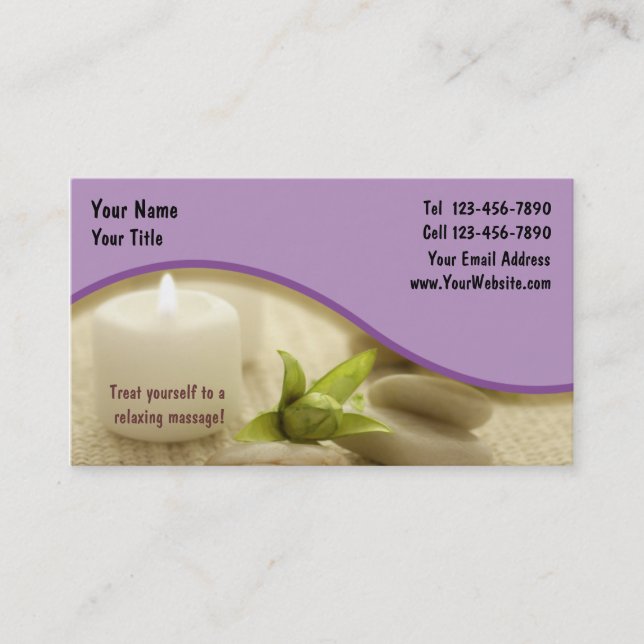 Massage Business Card_1 Visitenkarte (Vorderseite)