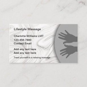 Massage-Dienstleistungen Trendige Visitenkarten Visitenkarte