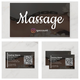 Massage Ganzheitlich Reiki Reflexzonen Chiroprakti Visitenkarte