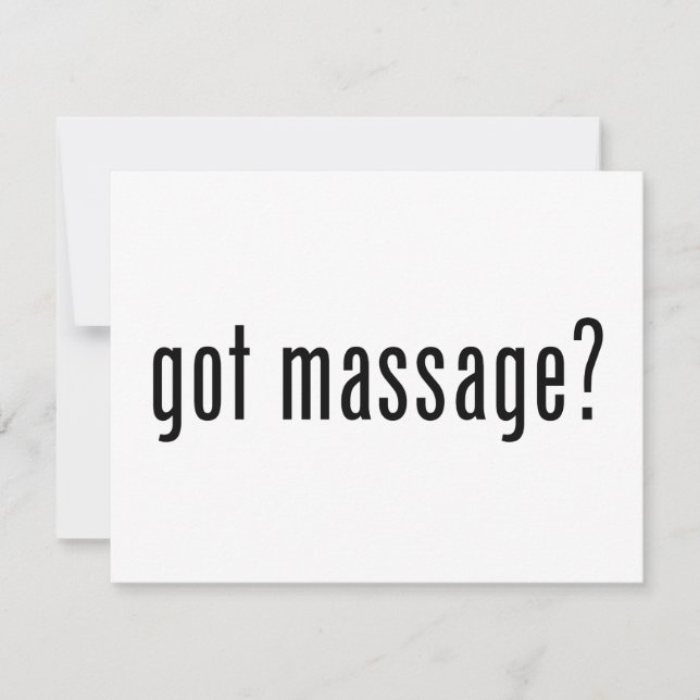 Massage got? (Vorderseite)