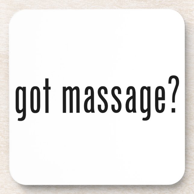 Massage got? getränkeuntersetzer (Vorderseite)
