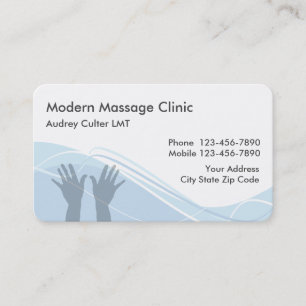Massage hält modernes Businesscards instand Visitenkarte