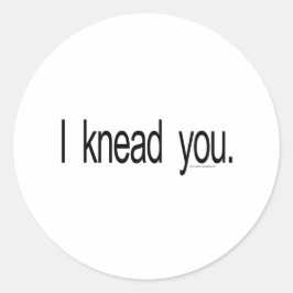 Massage - Ich knetete dich Runder Aufkleber