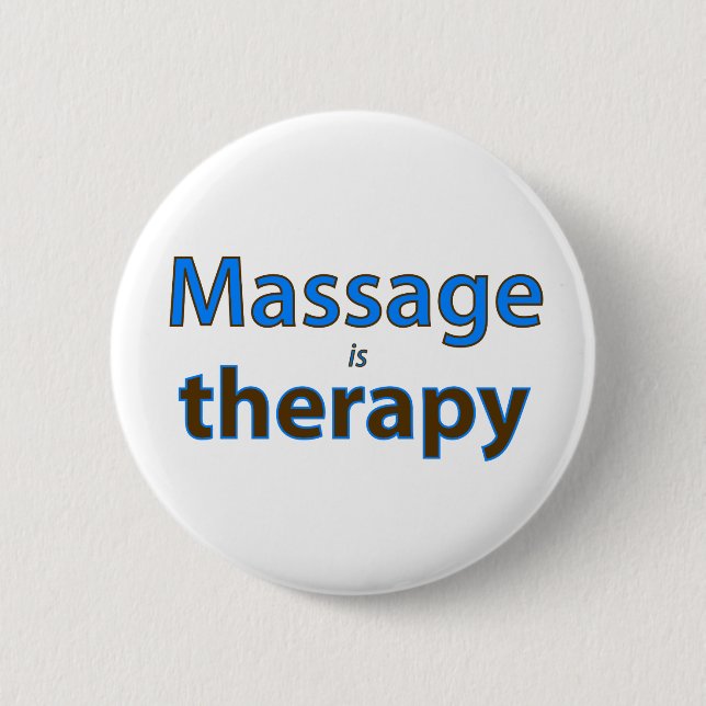 Massage ist Therapie Button (Vorderseite)