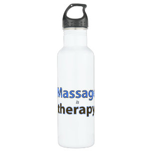 Massage ist Therapie Edelstahlflasche