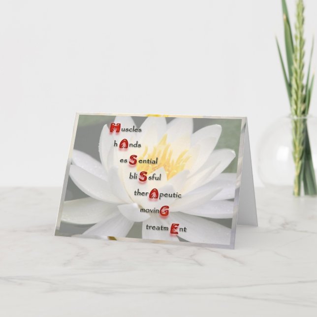 Massage Karte (Vorderseite)