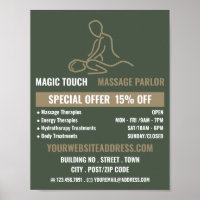 Massage-Logo, Massagetherapie, Massage-Raum