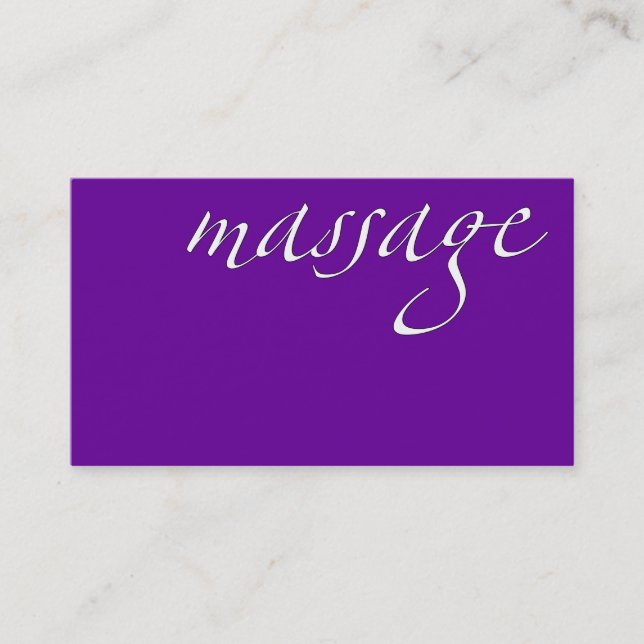 Massage: Massagetherapeut Visitenkarte (Vorderseite)