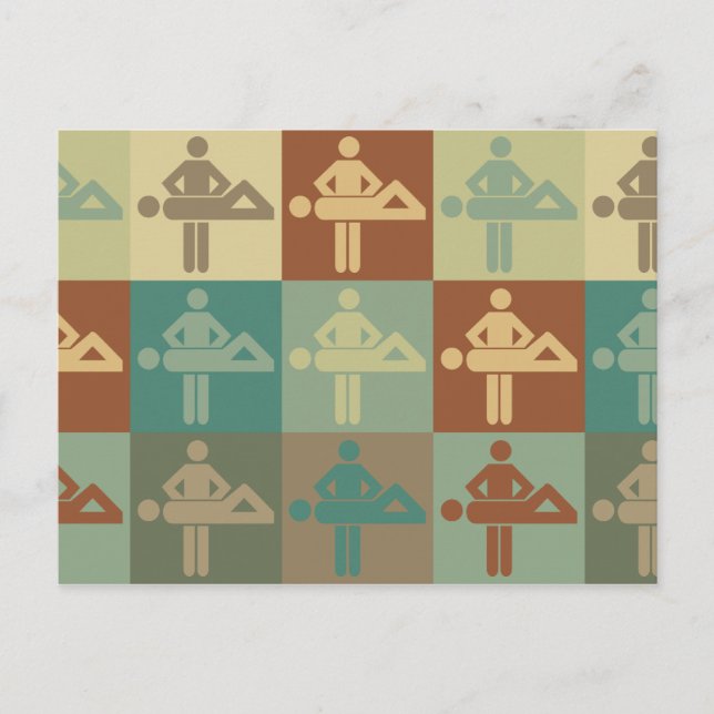 Massage Pop Art Postkarte (Vorderseite)