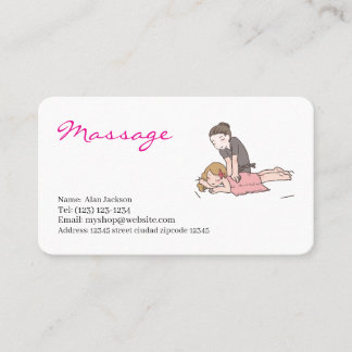 massage services editable business card visitenkarte