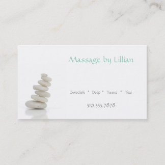Massage-Steine Visitenkarte
