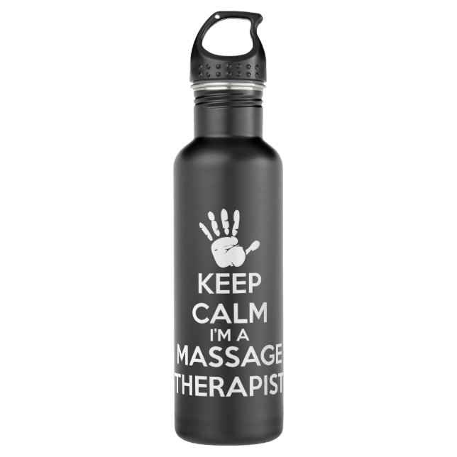 Massage-Therapeut - behalten Sie Ruhe Trinkflasche (Vorderseite)