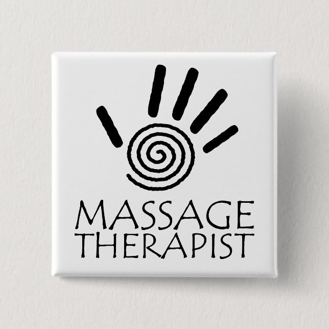 Massage-Therapeut-Knopf Button (Vorderseite)