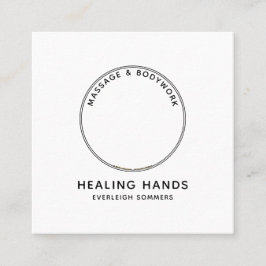Massage Therapeut Körperarbeit Mehndi Henna Platz  Quadratische Visitenkarte