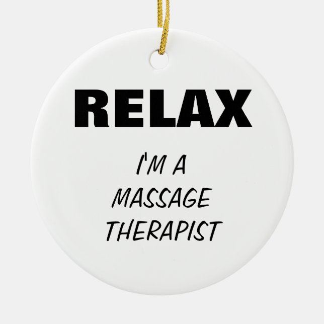 Massage-Therapeut (kundengerecht) Keramikornament (Vorne)