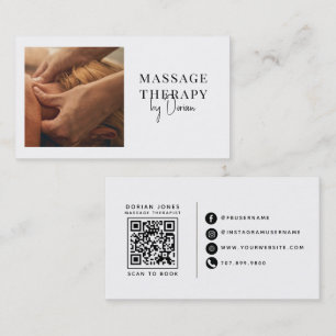 Massage-Therapeut QR-Code Foto Visitenkarte