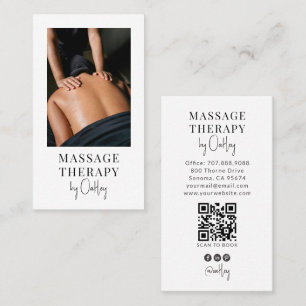 Massage-Therapeut QR-Code Foto Visitenkarte