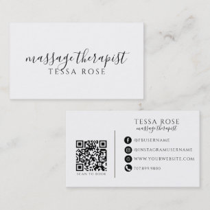 Massage-Therapeut QR-Code  Visitenkarte