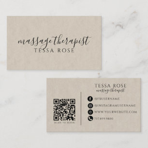 Massage-Therapeut QR-Code  Visitenkarte