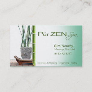 Massage-Therapeut Spa Geschäftskarten-Vorlage Visitenkarte