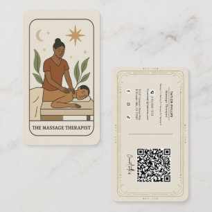 Massage-Therapeut Tarot Social Media QR Visitenkarte