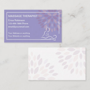 Massage-Therapeut Trendy Modern Visitenkarte