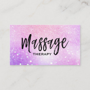 *~* Massage-Therapeut-Trendy PastellGlitzer Visitenkarte