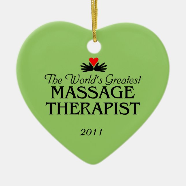 Massage-Therapeut-Verzierung Keramik Ornament (Vorne)