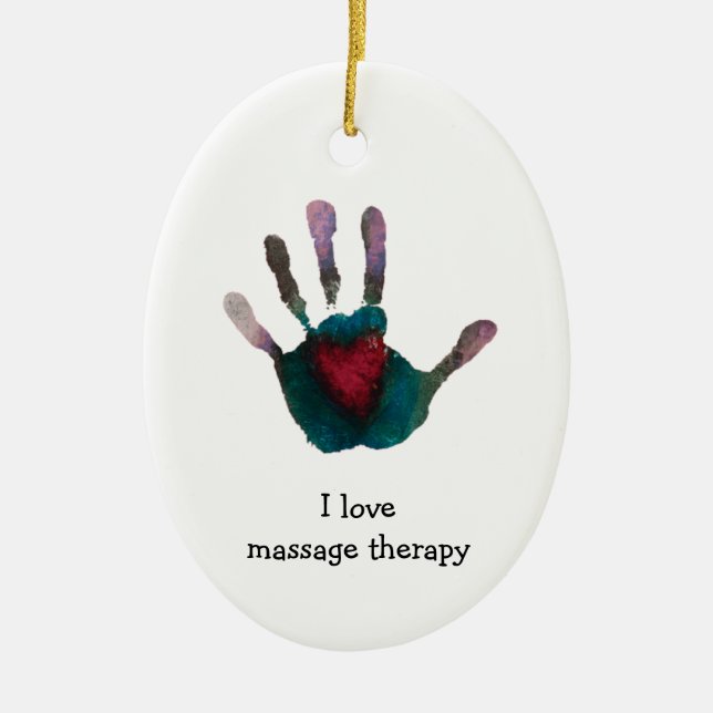 Massage-Therapeut-Verzierung Keramikornament (Vorne)