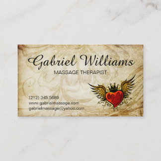 Massage-Therapeut Vintage-Tattoo-Termin-Karte Terminkarte
