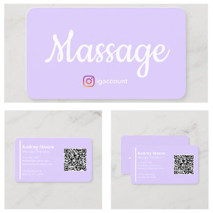 Massage-Therapeut Wellness-Vorlagen QR-Code Visitenkarte