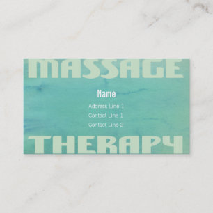 Massage-Therapie-Aquarell Visitenkarte