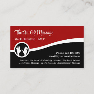 Massage-Therapie-Dienstleistungen Moderne Visitenk Visitenkarte