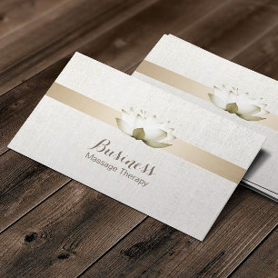 Massage Therapie Elegante Lotus Blume Salon Wellne Visitenkarte