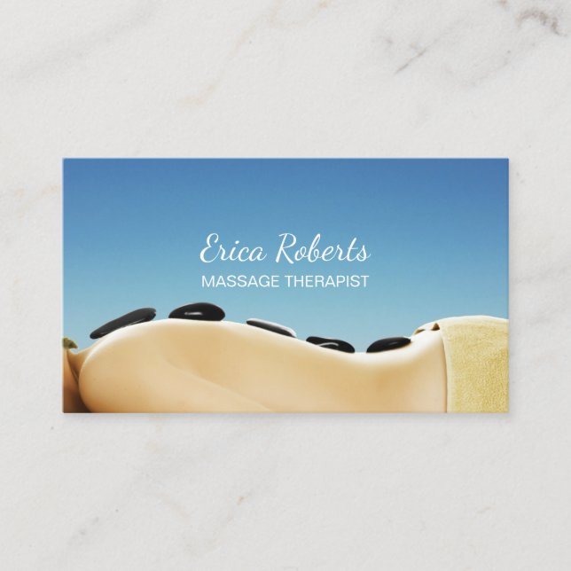 Massage Therapie Elegante Schönheit Wellness-Cente Visitenkarte (Vorderseite)