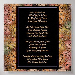 Massage-Therapie-Gebet Poster